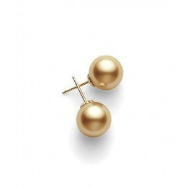 Golden South-Sea Pearl Stud Earrings